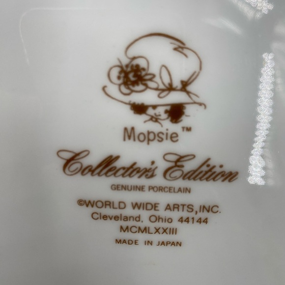 Decorative Vintage 1973 Mopsie Plate with Girl and Dog Design - Picture 4 of 4